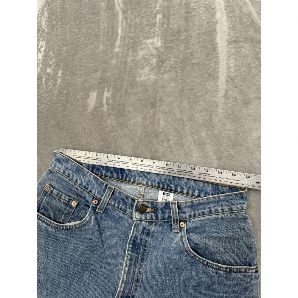 Vintage Levis 560 Jeans Mens 33x32 Blue Denim Loose Fit Tapered Leg Baggy 90s